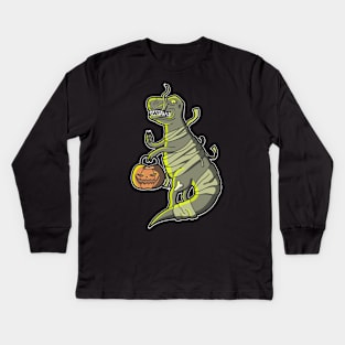 mummy t rex Kids Long Sleeve T-Shirt